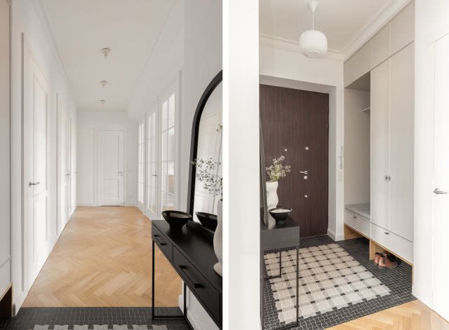 przedpokój w kamienicy i gorseciki warszawskie