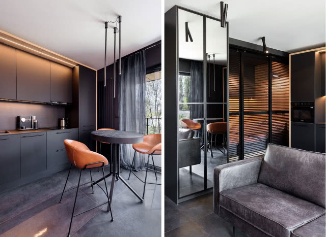 Strefa jadalniana w kawalerce