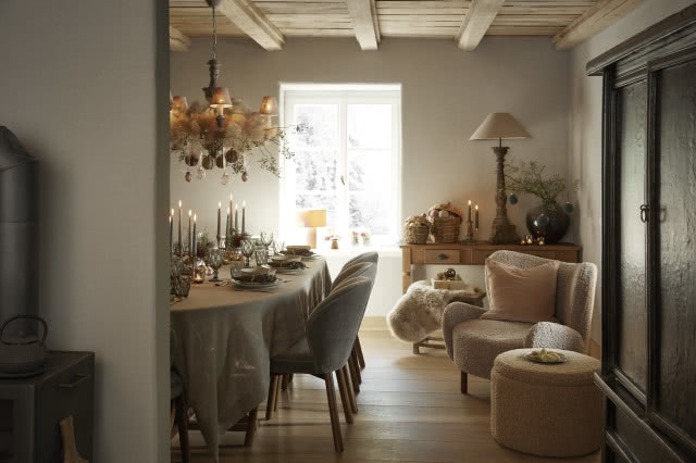 rustykalna aranżacja domu na święta