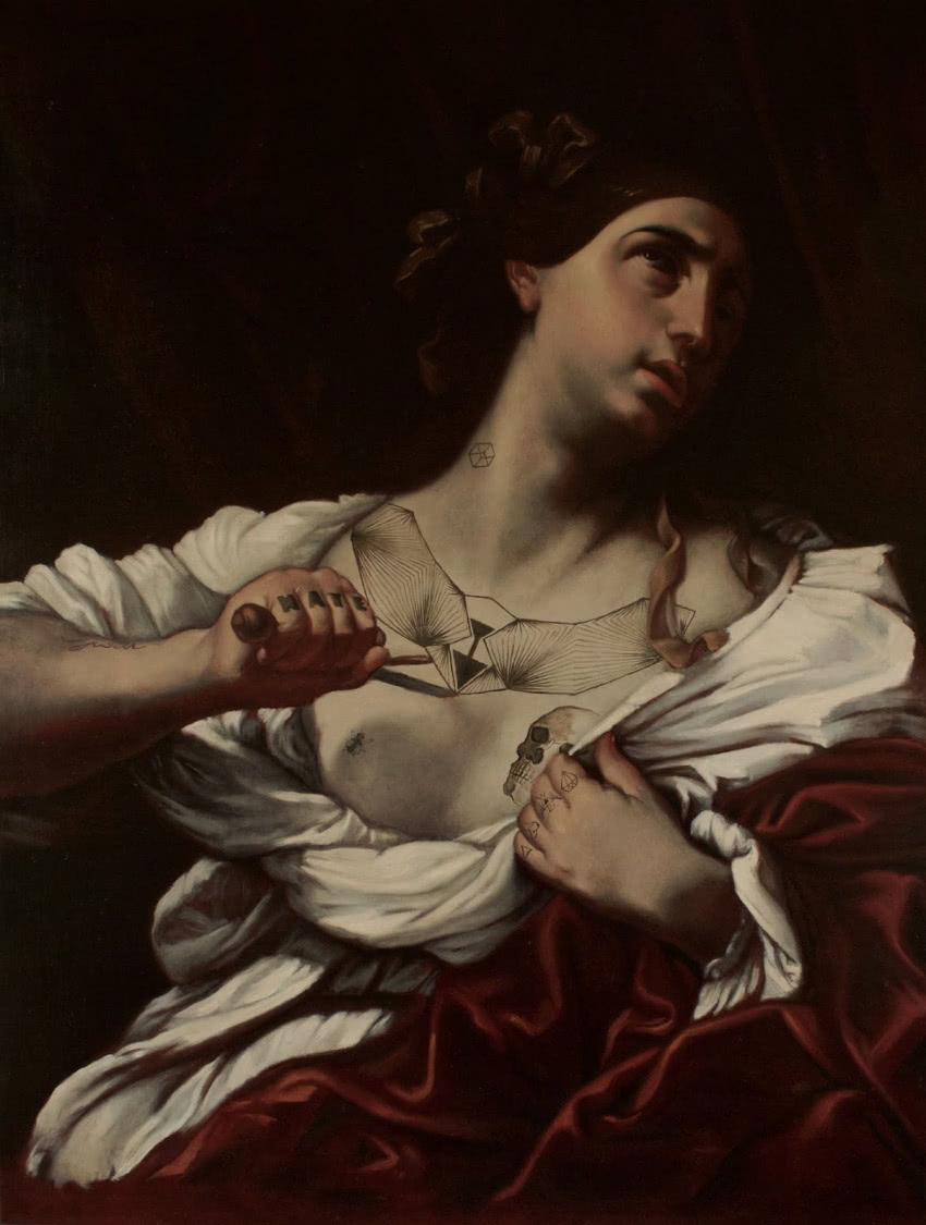 Tomasz Poznysz, Lukrecja, olej na płótnie, 90x70...