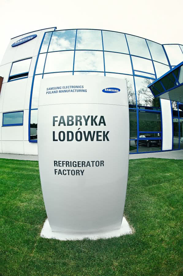 Fabryka lodówek Samsung we Wronkach. 