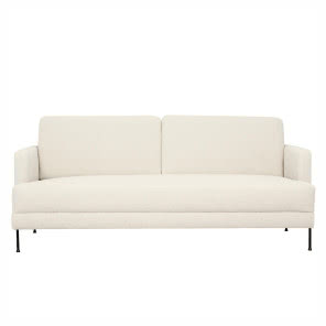 sofa pokryta tkaniną teddy