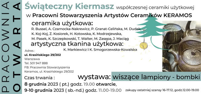 Artystyczna mapa Warszawy grudzień 2023