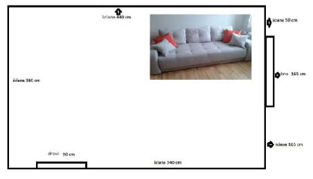 Niewielki salon z jadalnią