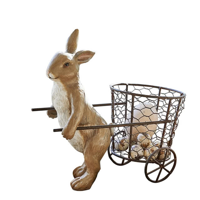 zając który cięgnie wózek