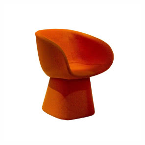 Pomarańczowy fotel designerski