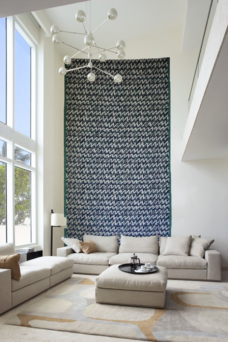 Żakardowa tkanina do wnętrz Ład, proj. Wiktoria...