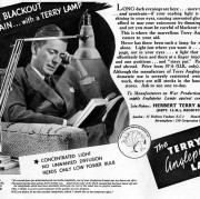 Plakat z lat czterdziestych - lampa Anglepoise