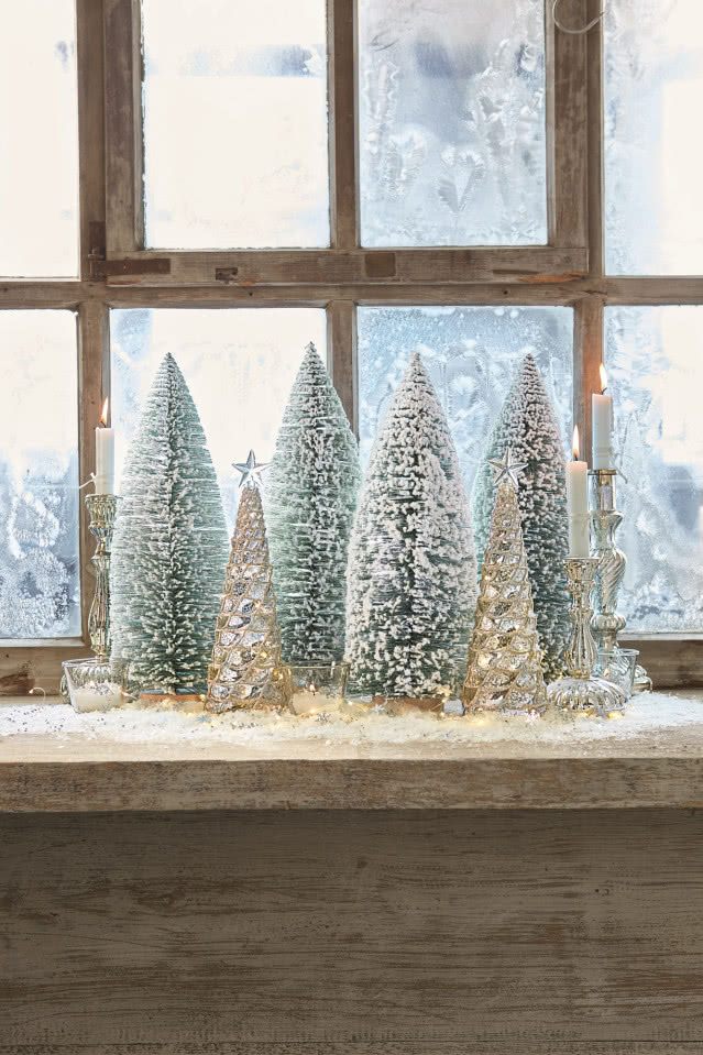 choinki na parapecie