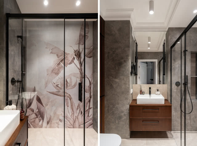 stonowane mieszkanie w beżu, brązie i ze sztukaterią