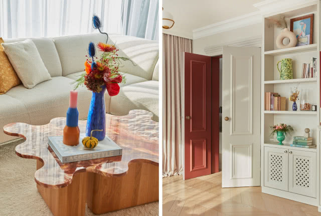 jasny salon z kolorami