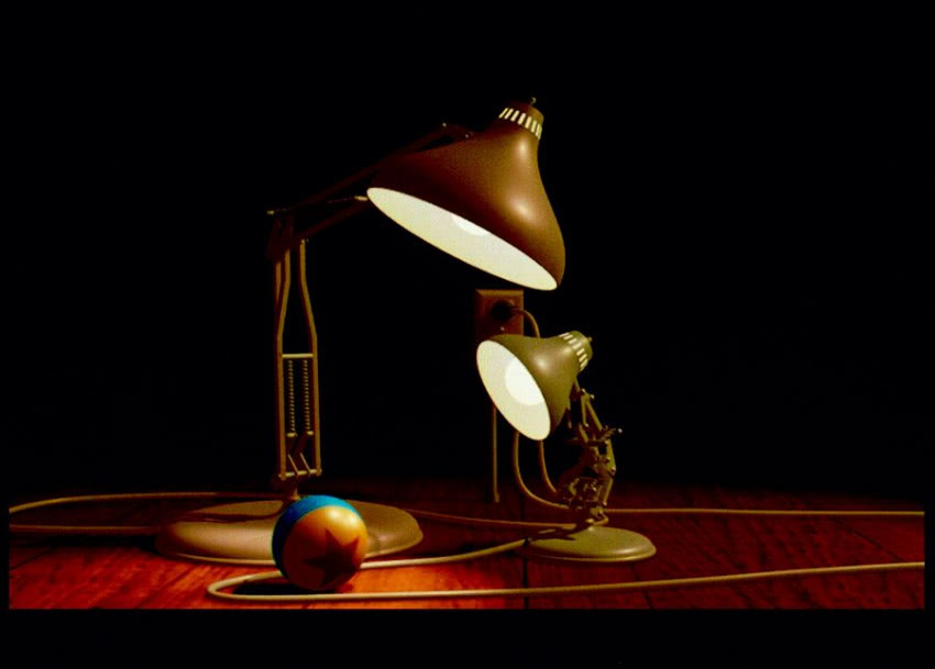 Kadr z filmu krótkometrażowego "Luxo Jr." z 1986...