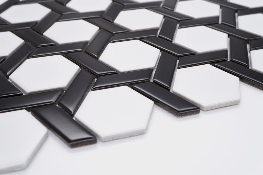 Heksogen Stella Black & White Matowy, Raw Decor