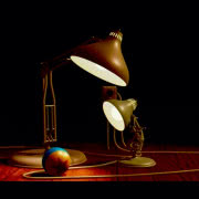 Plakat z lat czterdziestych - lampa Anglepoise