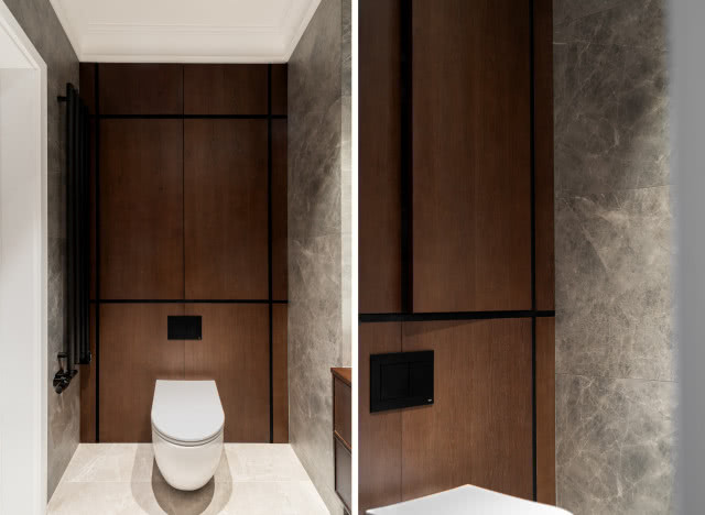 stonowane mieszkanie w beżu, brązie i ze sztukaterią