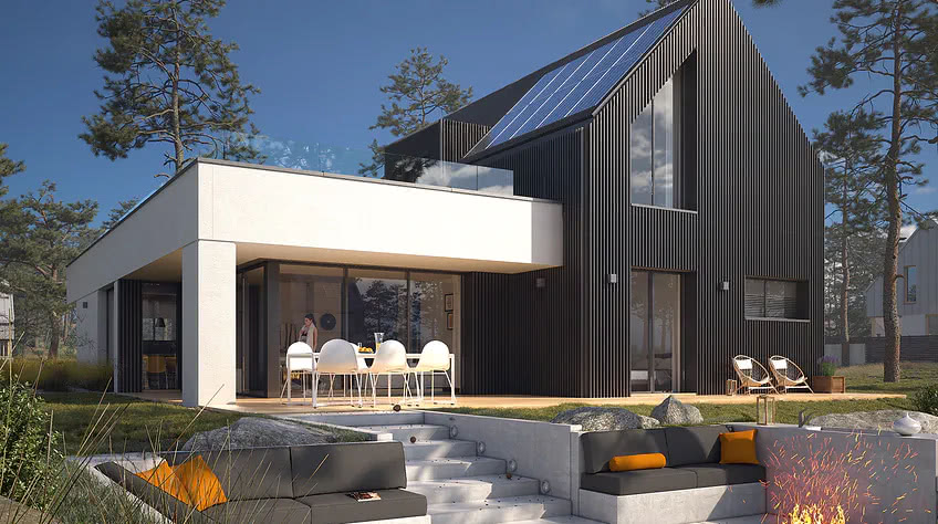 Projekt domu Justa 2, Domy w Stylu