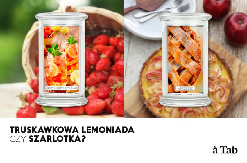 Świece zapachowe Strawbery Lemonade i Apple Pie