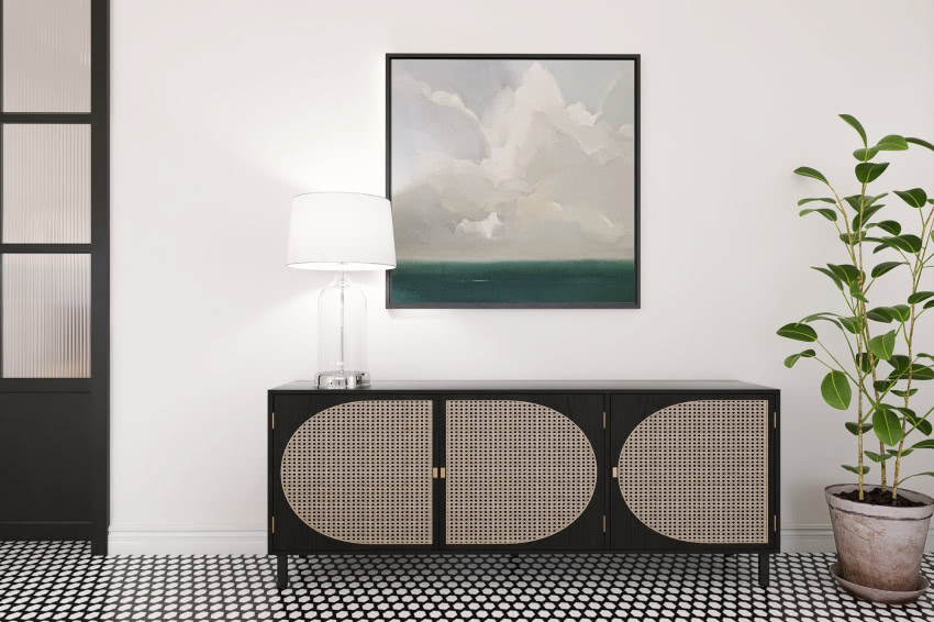 Heksagon Stella Black & White Matowy, Raw Decor