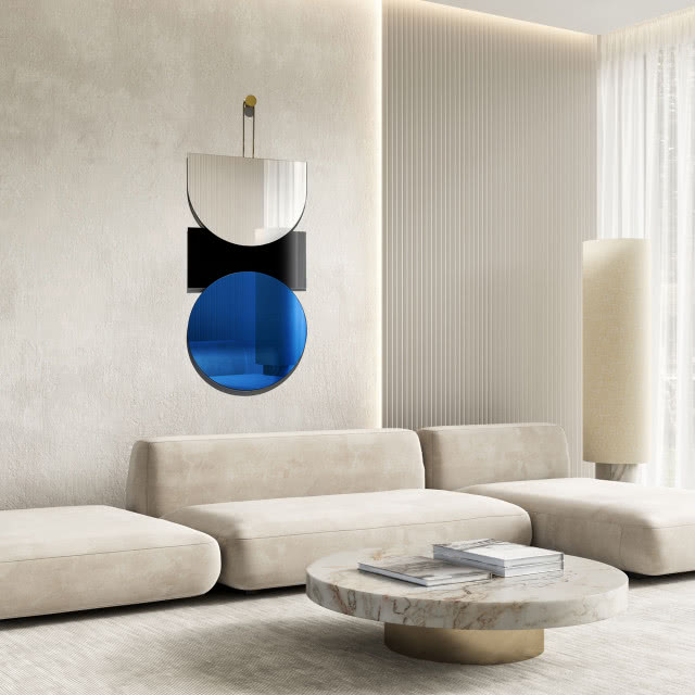 Lustro SIGN TEMO  / GieraDesign, kanapa, stolik kawowy