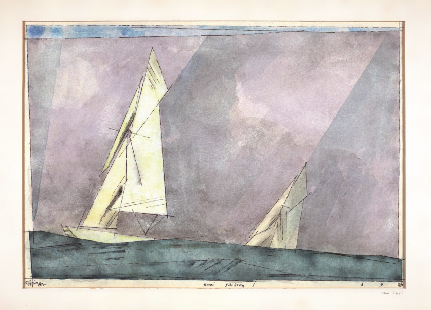 Lyonel Feininger, ,,Dwa jachty", 1929,
papier,...