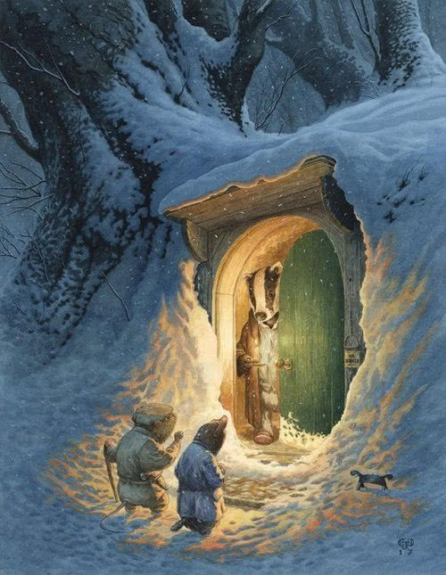 Przed drzwiami Borsuka. Ciekawostka: w...