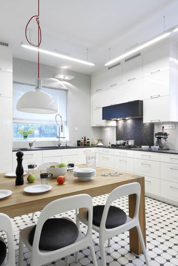 W kuchni udane połączenie nowoczesności i stylu...