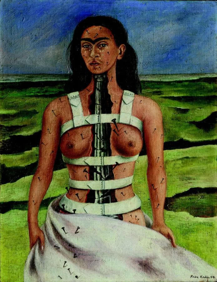 Frida Kahlo, "Strzaskana kolumna", 1944, olej,...