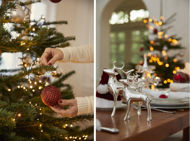 Ozdoby bożonarodzeniowe na choinkę i stół