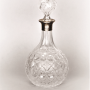 Kryształowa patera w srebrnej
oprawie, Polska,...