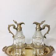 Kryształowa patera w srebrnej
oprawie, Polska,...