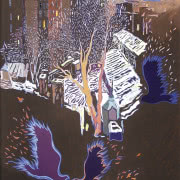 "Nocne ptaki" (1997), olej na płótnie, 201 x 130...