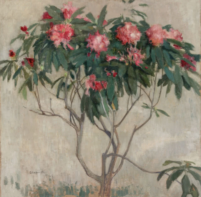 Alfons Karpiński, „Kwitnący rododendron”, 1921, olej, płótno