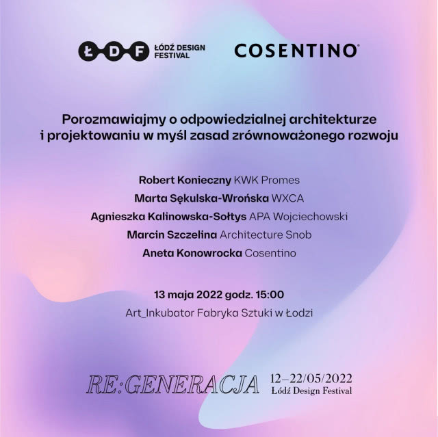 Cosentino zaprasza na panel dyskusyjny w ramach Łódź Design Festival