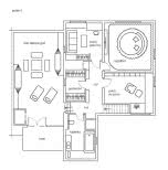 plan dwupoziomowego mieszkania 