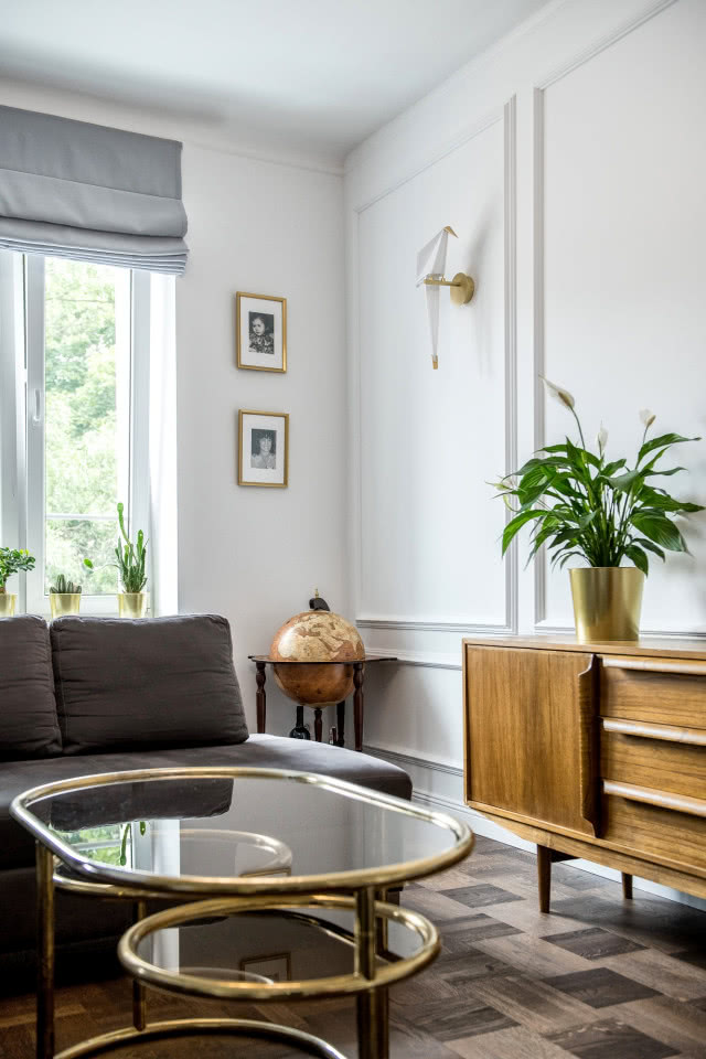 vintage salon w mieszkaniu