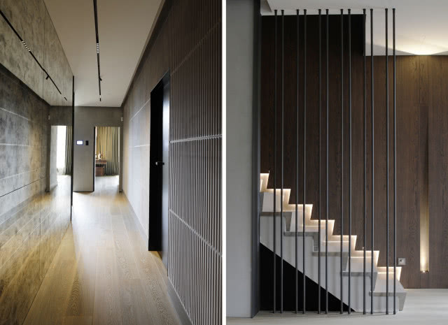 nowoczesny przedpokój i klatka schodowa