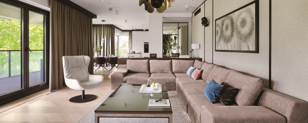 Mokotowski sen - mieszkanie w stonowanych barwach