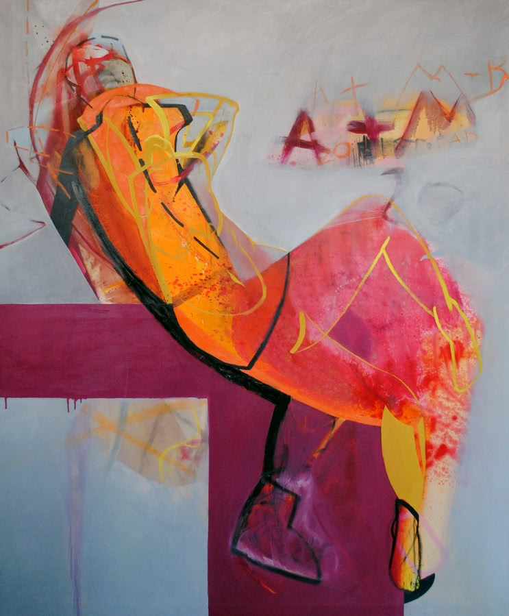 "Lazy" (2011), olej na płótnie, 150 x 180 cm,...