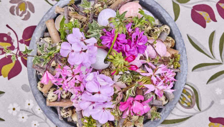 Zamiast tulipanów - pelargonie podbijają wielkanocny stół