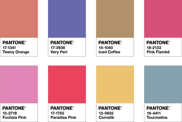 paleta odcieni Pantone 2022