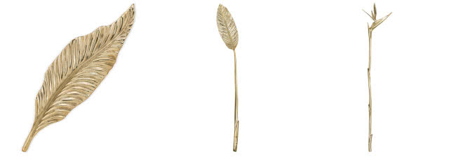 Na lewym zdjęciu Mosiężny uchwyt Leaf XXL (410x115x40 mm) - od 600 zł, na środkowym zdjęciu Mosiężny uchwyt  
Strelitzia Limited Edition Leaf XL (900x120 mm)- 2100 zł, na prawym zdjęciu Mosiężny uchwyt Strelitzia Limited Edition Flower XL (1120x250 mm) - 2300 zł. 