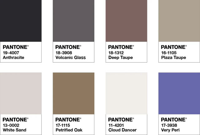 paleta odcieni Pantone 2022