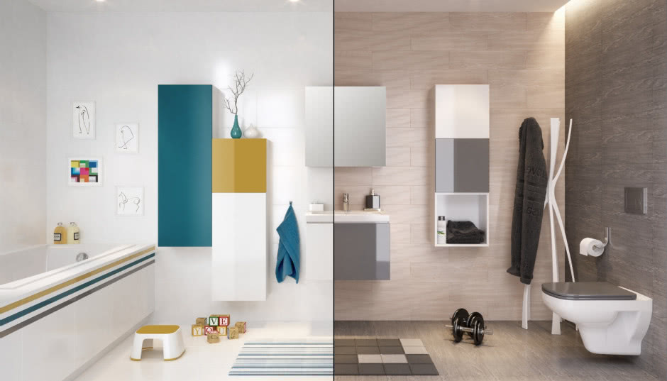 Colour w łazience - meble jak malowane