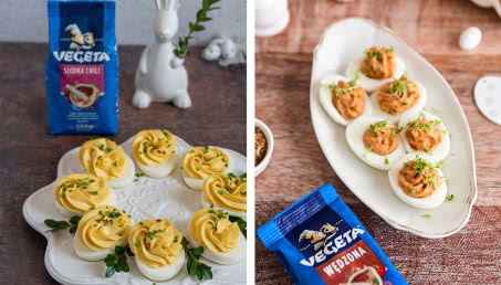 Słodko-pikantne jajka faszerowane oraz jajka faszerowane z tuńczykiem