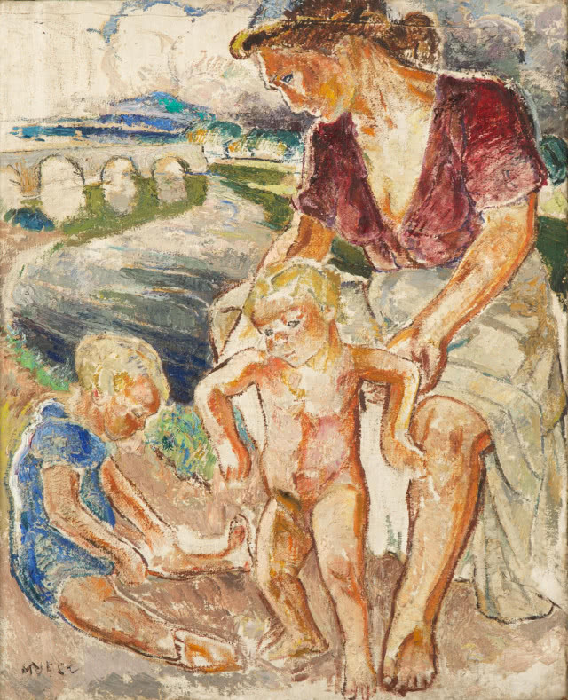 Mela Muter "Macierzyństwo nad brzegiem Rodanu", lata 40. XX w.