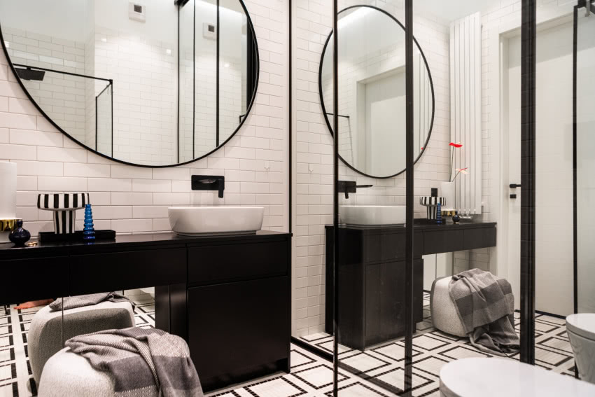 Łazienka – autorski projekt szafki umywalkowej,...