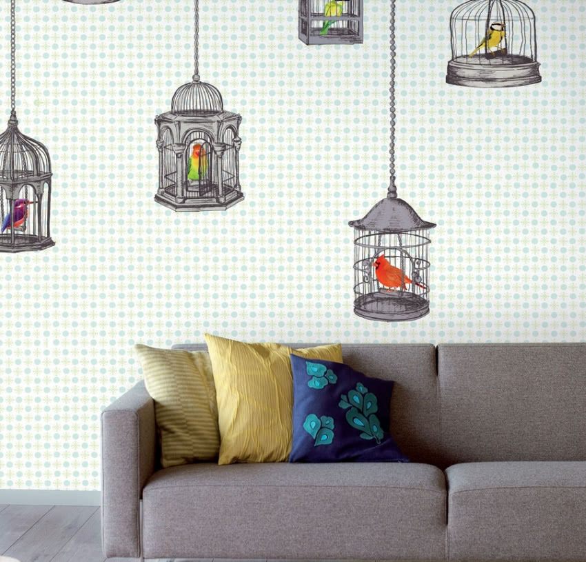 Zabawna tapeta z rysunkami stylowych klatek z...