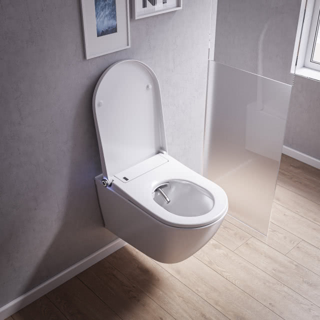 Toaleta myjąca Bernstein WC 1102 PRO+ z funkcją bidetu w nowoczesnej łazience.