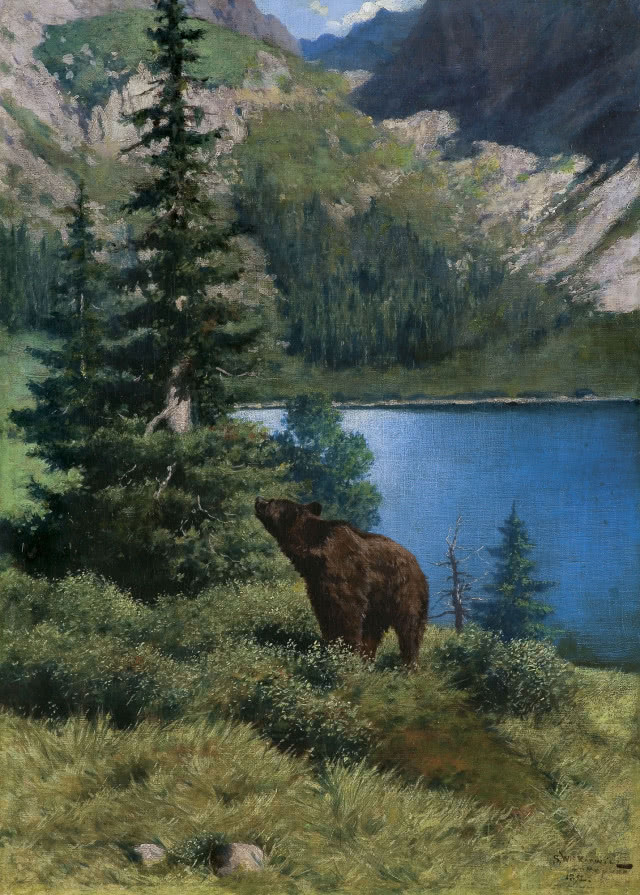 Stanisław Witkiewicz, „Niedźwiedź w Tatrach”, 1892, olej, płótno, 46 x 33 cm, Agra-Art, aukcja 16 października 2022, sprzedane za 474 000 zł