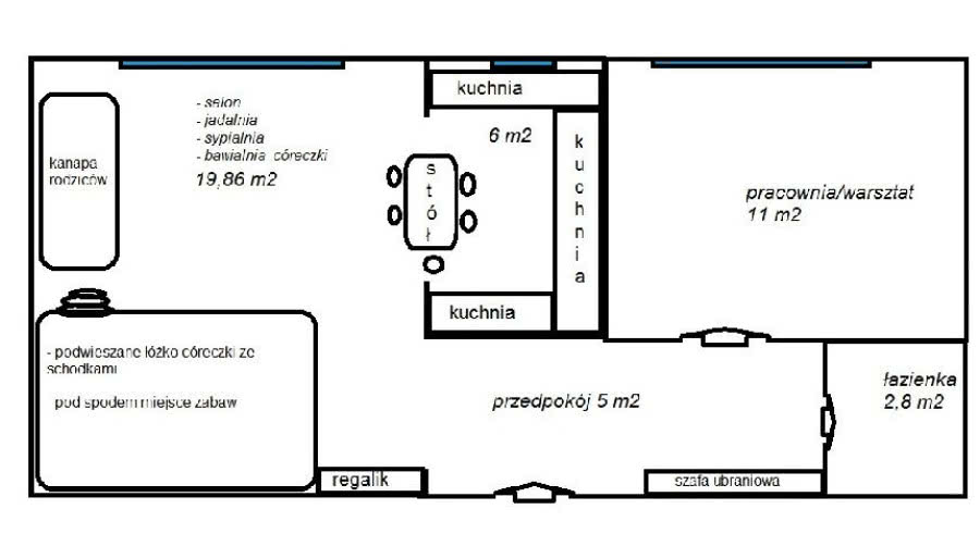 Wielofunkcyjny salon z aneksem